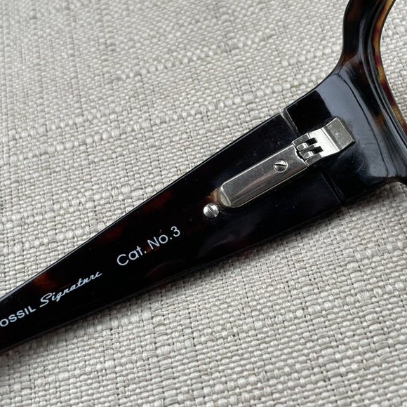 Fossil Signature Women Eyeglasses/sunglasses Frame Dark Tortoise Glasses 60[]14 - Picture 7 of 12